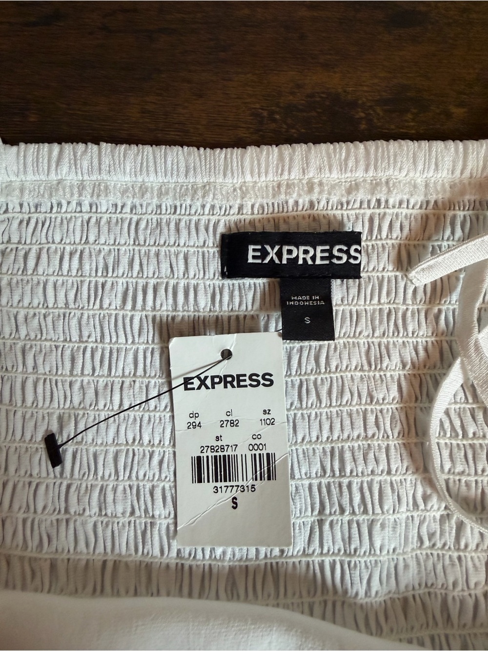Express White Tie Strap Ruffle Hem Mini Dress Size Small Party Date Night NWT - Picture 8 of 10